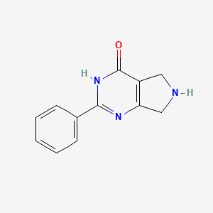 molecular formula C12H11N3O B1417678 2-Phenyl-6,7-dihydro-3H-pyrrolo[3,4-d]pyrimidin-4(5H)-one CAS No. 1220036-01-0