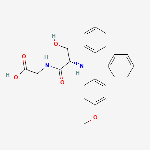 molecular formula C25H26N2O5 B14176794 N-[(4-Methoxyphenyl)(diphenyl)methyl]-L-serylglycine CAS No. 872611-92-2