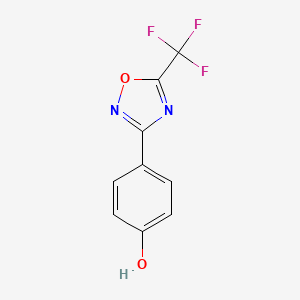 molecular formula C9H5F3N2O2 B1417682 4-[5-(Trifluoromethyl)-1,2,4-oxadiazol-3-yl]phenol CAS No. 118828-15-2