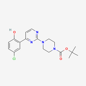 molecular formula C19H23ClN4O3 B1417683 tert-Butyl 4-(4-(5-chloro-2-hydroxyphenyl)-pyrimidin-2-yl)piperazine-1-carboxylate CAS No. 1235407-36-9
