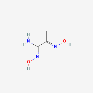 molecular formula C3H7N3O2 B1417684 (1Z,2E)-N'-Hydroxy-2-(hydroxyimino)propanimidamide CAS No. 89844-84-8