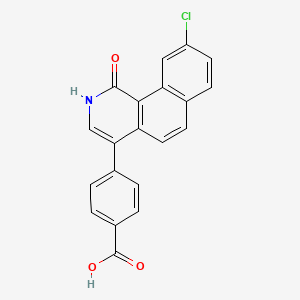 molecular formula C20H12ClNO3 B14176843 4-(9-Chloro-1-oxo-1,2-dihydrobenzo[h]isoquinolin-4-yl)benzoic acid CAS No. 919290-48-5