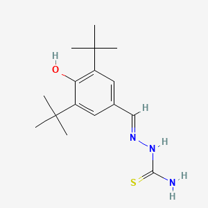 molecular formula C16H25N3OS B1417685 [(E)-[(3,5-di-tert-butyl-4-hydroxyphenyl)methylidene]amino]thiourea CAS No. 1808993-44-3
