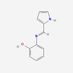 molecular formula C11H10N2O B14176877 Phenol, 2-[(E)-(1H-pyrrol-2-ylmethylene)amino]- CAS No. 922511-40-8
