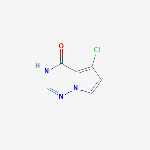 molecular formula C6H4ClN3O B1417688 5-Chloropyrrolo[2,1-f][1,2,4]triazin-4(1H)-one CAS No. 888720-60-3