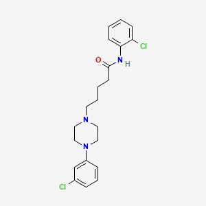 molecular formula C21H25Cl2N3O B14176881 N-(2-Chlorophenyl)-5-[4-(3-chlorophenyl)piperazin-1-yl]pentanamide CAS No. 923024-35-5