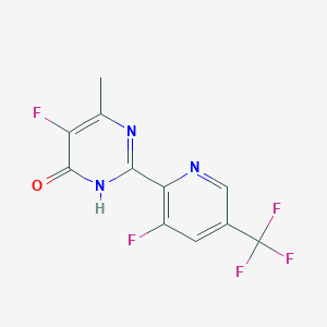 B1417692 5-fluoro-2-(3-fluoro-5-(trifluoromethyl)pyridin-2-yl)-6-methylpyrimidin-4(3H)-one CAS No. 1823183-31-8