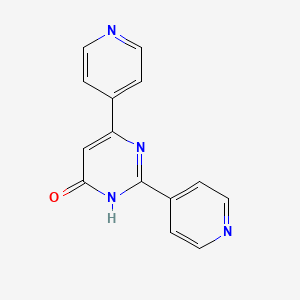 molecular formula C14H10N4O B1417697 2,6-Di(pyridin-4-yl)pyrimidin-4-ol CAS No. 14757-05-2