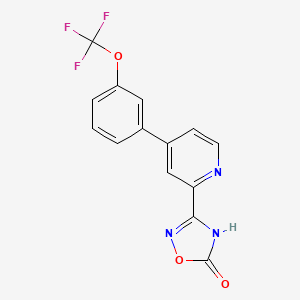 molecular formula C14H8F3N3O3 B1417701 3-[4-(3-Trifluoromethoxyphenyl)-pyridin-2-yl]-4H-[1,2,4]oxadiazol-5-one CAS No. 1219453-94-7