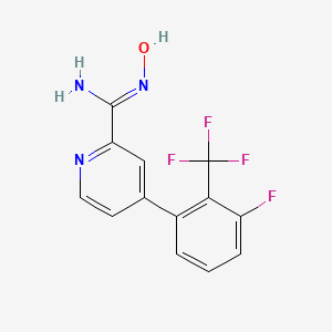 molecular formula C13H9F4N3O B1417702 4-(3-氟-2-三氟甲基苯基)-N-羟基-吡啶-2-甲酰胺 CAS No. 1219454-58-6
