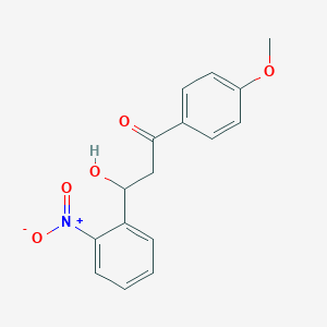 molecular formula C16H15NO5 B14177036 3-Hydroxy-1-(4-methoxyphenyl)-3-(2-nitrophenyl)propan-1-one CAS No. 854691-94-4