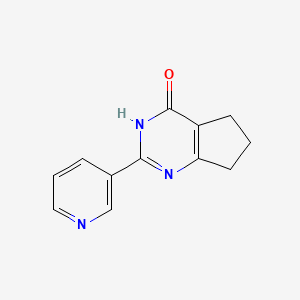molecular formula C12H11N3O B1417705 2-(pyridin-3-yl)-3H,4H,5H,6H,7H-cyclopenta[d]pyrimidin-4-one CAS No. 1239747-91-1