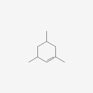 molecular formula C9H16 B14177057 Cyclohexene, 1,3,5-trimethyl- CAS No. 3643-64-9