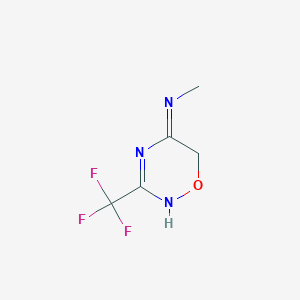 molecular formula C5H6F3N3O B1417707 N-methyl-3-(trifluoromethyl)-4H-1,2,4-oxadiazin-5-imine CAS No. 1338495-10-5