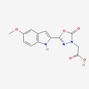 [5-(5-Methoxy-1H-indol-2-yl)-2-oxo-1,3,4-oxadiazol-3(2H)-yl]acetic acid