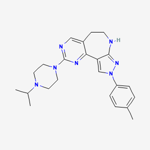 2-(4-Isopropylpiperazin-1-yl)-9-(4-methylphenyl)-5,6,7,9-tetrahydropyrazolo[3,4-b]pyrimido[4,5-d]azepine