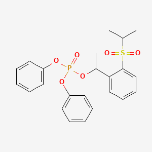 molecular formula C23H25O6PS B14177135 Diphenyl 1-[2-(propane-2-sulfonyl)phenyl]ethyl phosphate CAS No. 918811-15-1