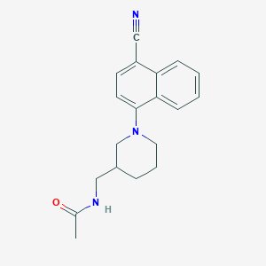 molecular formula C19H21N3O B14177167 N-{[1-(4-Cyanonaphthalen-1-yl)piperidin-3-yl]methyl}acetamide CAS No. 870889-71-7