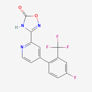 3-[4-(4-Fluoro-2-trifluoromethylphenyl)-pyridin-2-yl]-4H-[1,2,4]oxadiazol-5-one