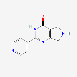 molecular formula C11H10N4O B1417723 2-(Pyridin-4-yl)-6,7-dihydro-5H-pyrrolo[3,4-d]pyrimidin-4-ol CAS No. 1220031-00-4