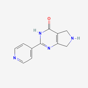 molecular formula C11H10N4O B1417723 2-(4-Pyridinyl)-6,7-dihydro-5H-pyrrolo[3,4-d]-pyrimidin-4-ol CAS No. 1220031-00-4