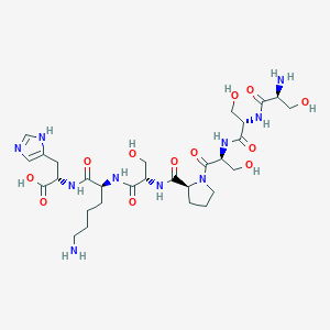 molecular formula C29H48N10O12 B14177281 L-Seryl-L-seryl-L-seryl-L-prolyl-L-seryl-L-lysyl-L-histidine CAS No. 888486-25-7