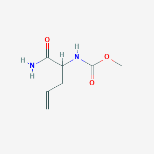 molecular formula C7H12N2O3 B141773 methyl N-(1-amino-1-oxopent-4-en-2-yl)carbamate CAS No. 145275-70-3