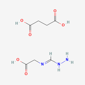 molecular formula C7H13N3O6 B14177306 Butanedioic acid;2-(hydrazinylmethylideneamino)acetic acid CAS No. 923060-70-2