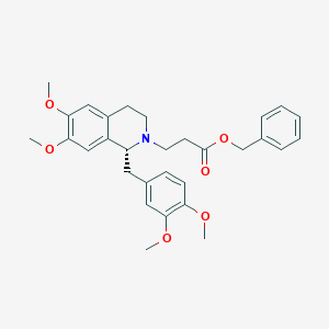 molecular formula C30H35NO6 B14177325 Benzyl 3-[(1R)-1-[(3,4-dimethoxyphenyl)methyl]-6,7-dimethoxy-3,4-dihydroisoquinolin-2(1H)-yl]propanoate CAS No. 1075726-78-1