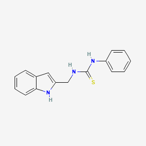 molecular formula C16H15N3S B14177333 N-[(1H-Indol-2-yl)methyl]-N'-phenylthiourea CAS No. 917986-04-0