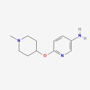 molecular formula C11H17N3O B1417734 6-[(1-Methylpiperidin-4-yl)oxy]pyridin-3-amine CAS No. 944401-79-0