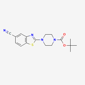molecular formula C17H20N4O2S B1417736 tert-Butyl 4-(5-cyanobenzo[d]thiazol-2-yl)piperazine-1-carboxylate CAS No. 2231676-60-9