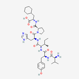 molecular formula C40H60N8O8 B14177360 L-Valyl-L-tyrosyl-L-isoleucyl-L-histidyl-L-prolyl-3-cyclohexyl-L-alanine CAS No. 918547-23-6