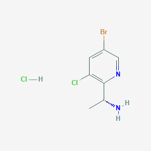 molecular formula C7H9BrCl2N2 B1417738 (R)-1-(5-Bromo-3-chloropyridin-2-yl)ethan-1-amine hydrochloride CAS No. 1259693-85-0