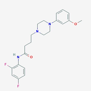 molecular formula C21H25F2N3O2 B14177391 N-(2,4-Difluorophenyl)-4-[4-(3-methoxyphenyl)piperazin-1-yl]butanamide CAS No. 923024-82-2