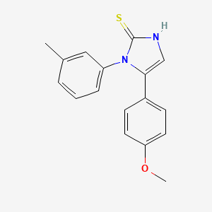 molecular formula C17H16N2OS B1417741 5-(4-methoxyphenyl)-1-(3-methylphenyl)-1H-imidazole-2-thiol CAS No. 1105191-79-4
