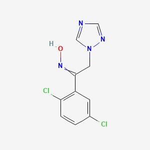 molecular formula C10H8Cl2N4O B14177417 N-[1-(2,5-Dichlorophenyl)-2-(1H-1,2,4-triazol-1-yl)ethylidene]hydroxylamine CAS No. 927409-95-8