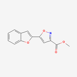 molecular formula C13H9NO4 B1417742 Methyl 5-(1-benzofuran-2-yl)isoxazole-3-carboxylate CAS No. 1105191-59-0