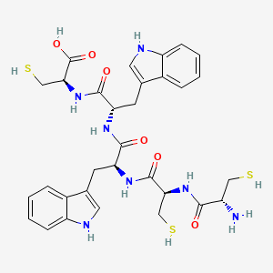 molecular formula C31H37N7O6S3 B14177422 L-Cysteinyl-L-cysteinyl-L-tryptophyl-L-tryptophyl-L-cysteine CAS No. 918412-82-5