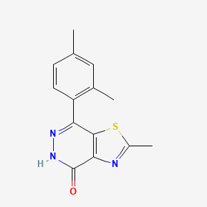 molecular formula C14H13N3OS B1417744 7-(2,4-dimethylphenyl)-2-methyl[1,3]thiazolo[4,5-d]pyridazin-4(5H)-one CAS No. 1092323-88-0