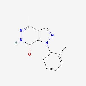 molecular formula C13H12N4O B1417745 4-methyl-1-(2-methylphenyl)-1,6-dihydro-7H-pyrazolo[3,4-d]pyridazin-7-one CAS No. 1105196-73-3