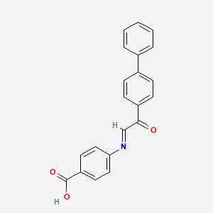 molecular formula C21H15NO3 B14177454 p-(p-Phenylphenacylideneamino)benzoic acid CAS No. 3686-70-2