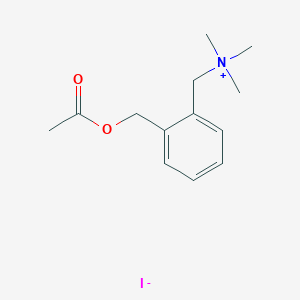 molecular formula C13H20NO2+ B141775 2-Acetoxymethyl-N,N,N-trimethylbenzenemethanaminium CAS No. 145832-36-6