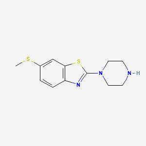 molecular formula C12H15N3S2 B1417750 6-(Methylthio)-2-piperazin-1-yl-1,3-benzothiazole CAS No. 1105194-72-6