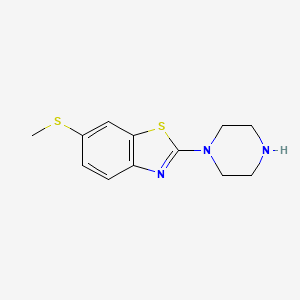 molecular formula C12H15N3S2 B1417750 6-(甲硫基)-2-哌嗪-1-基-1,3-苯并噻唑 CAS No. 1105194-72-6