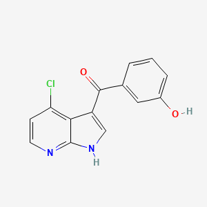 molecular formula C14H9ClN2O2 B14177543 (4-Chloro-1H-pyrrolo[2,3-b]pyridin-3-yl)(3-hydroxyphenyl)methanone CAS No. 858118-34-0