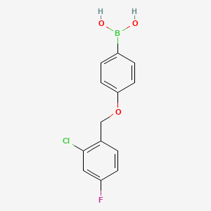 molecular formula C13H11BClFO3 B1417758 (4-((2-Chloro-4-fluorobenzyl)oxy)phenyl)boronic acid CAS No. 1256355-86-8