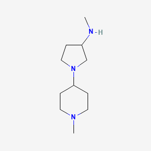 molecular formula C11H23N3 B1417763 N-methyl-1-(1-methylpiperidin-4-yl)pyrrolidin-3-amine CAS No. 1096289-19-8