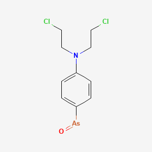 molecular formula C10H12AsCl2NO B14177649 ANILINE, p-ARSENOSO-N,N-BIS(2-CHLOROETHYL)- CAS No. 4164-07-2