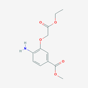 molecular formula C12H15NO5 B1417765 4-氨基-3-(2-乙氧基-2-氧代乙氧基)苯甲酸甲酯 CAS No. 1096309-38-4